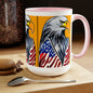 The American Eagle Two-Tone Coffee Mugs, 15oz