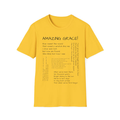 AMAZING GRACE lyrics tee